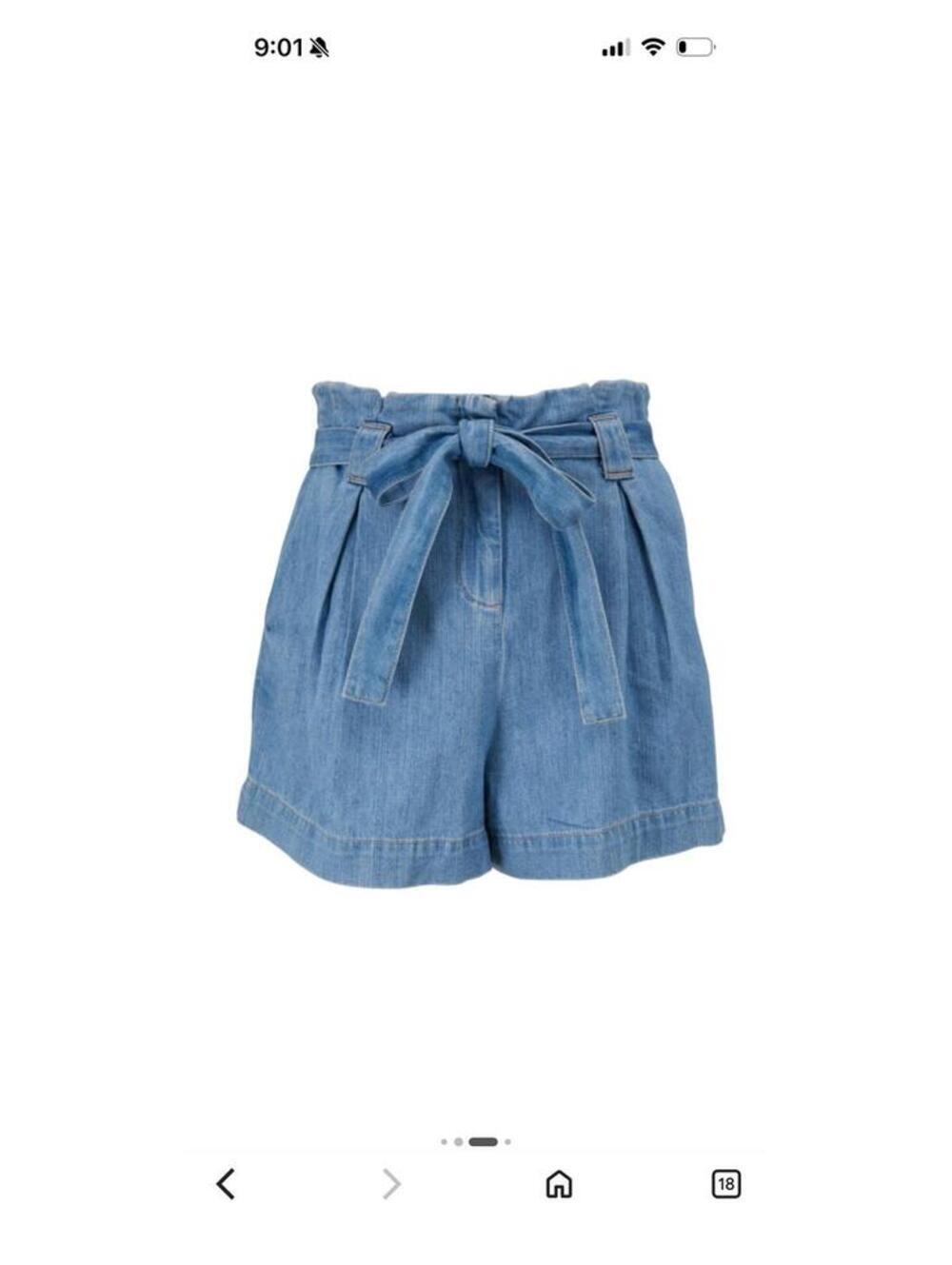L’Agence Hilary High Rise Paperbag Denim shorts 29